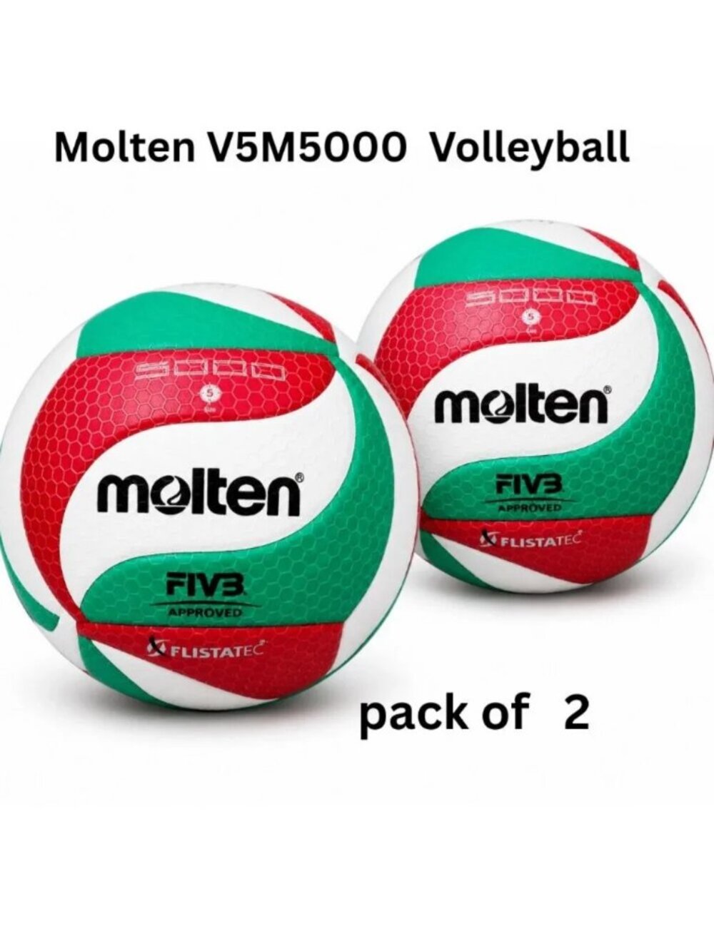 Molten V5M5000 FIVB Approved Volleyball Size 5 Indoor Outdoor Red .